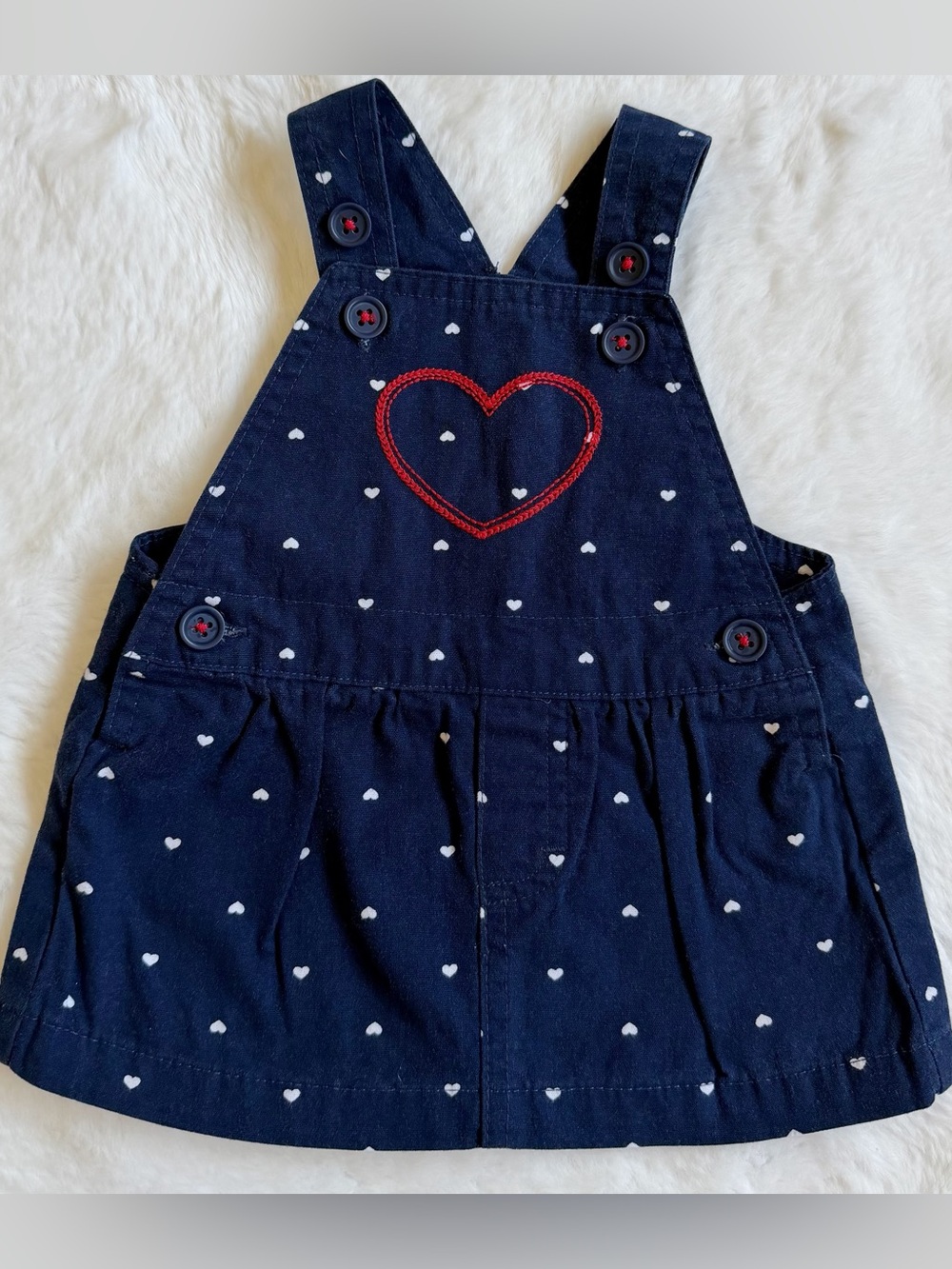 Carter’s Baby Girls Blue Heart Dress